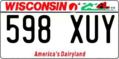 WI license plate 598XUY