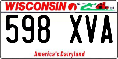 WI license plate 598XVA
