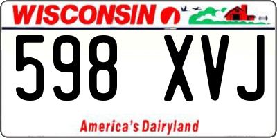 WI license plate 598XVJ