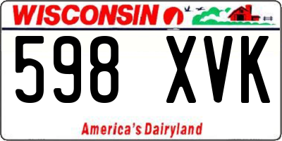WI license plate 598XVK
