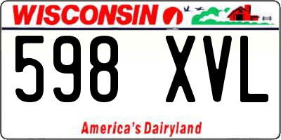 WI license plate 598XVL