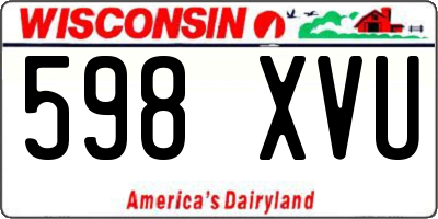 WI license plate 598XVU
