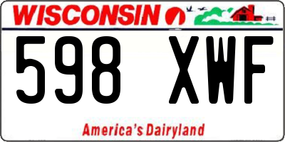 WI license plate 598XWF