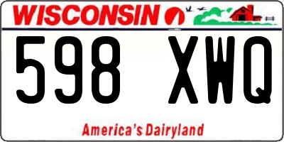 WI license plate 598XWQ