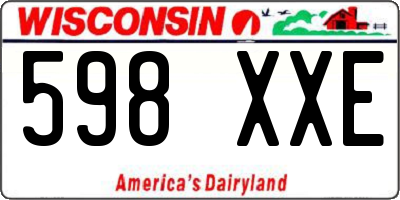 WI license plate 598XXE