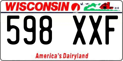 WI license plate 598XXF