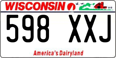 WI license plate 598XXJ