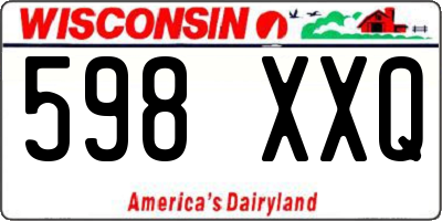 WI license plate 598XXQ