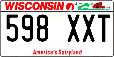WI license plate 598XXT