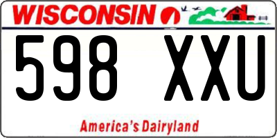 WI license plate 598XXU
