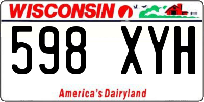 WI license plate 598XYH