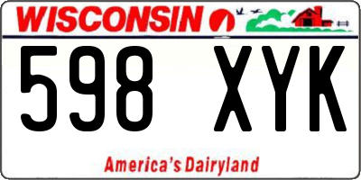 WI license plate 598XYK