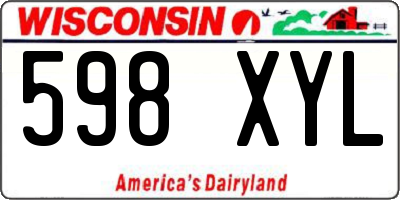 WI license plate 598XYL