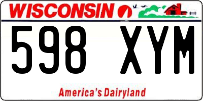 WI license plate 598XYM
