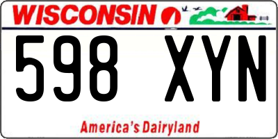 WI license plate 598XYN