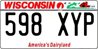 WI license plate 598XYP