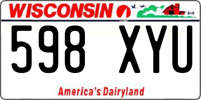 WI license plate 598XYU