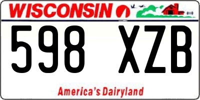 WI license plate 598XZB