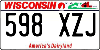 WI license plate 598XZJ