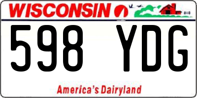 WI license plate 598YDG