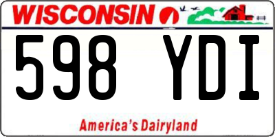 WI license plate 598YDI