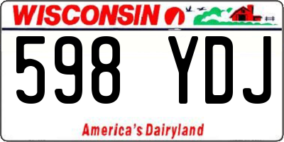 WI license plate 598YDJ