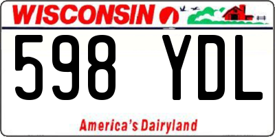 WI license plate 598YDL
