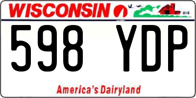 WI license plate 598YDP