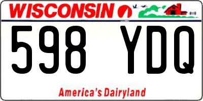 WI license plate 598YDQ