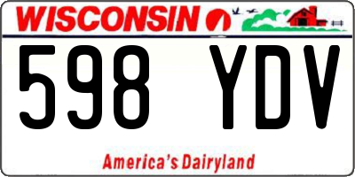 WI license plate 598YDV