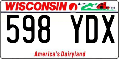 WI license plate 598YDX