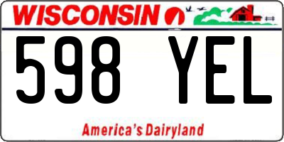 WI license plate 598YEL