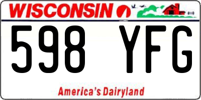 WI license plate 598YFG
