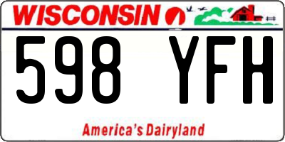 WI license plate 598YFH