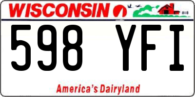WI license plate 598YFI