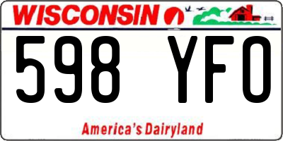 WI license plate 598YFO