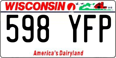 WI license plate 598YFP