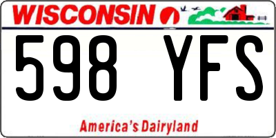 WI license plate 598YFS