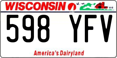 WI license plate 598YFV