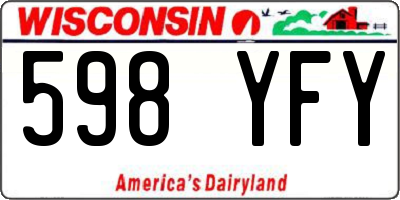 WI license plate 598YFY