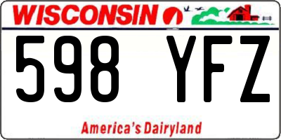 WI license plate 598YFZ