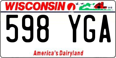 WI license plate 598YGA