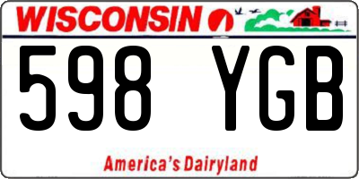 WI license plate 598YGB