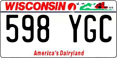 WI license plate 598YGC