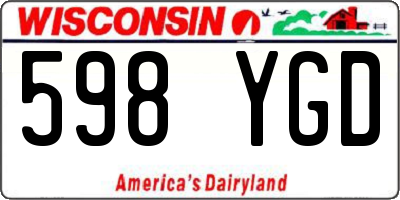 WI license plate 598YGD