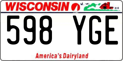 WI license plate 598YGE