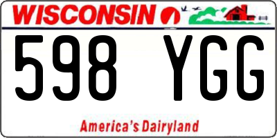WI license plate 598YGG