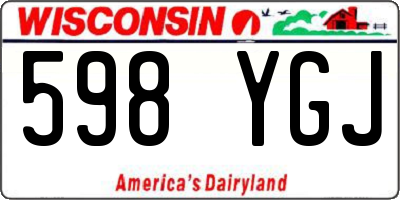 WI license plate 598YGJ