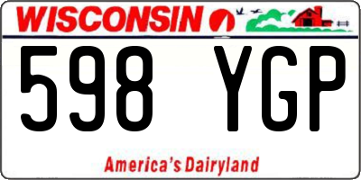 WI license plate 598YGP