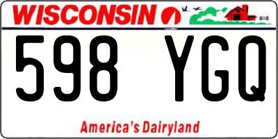 WI license plate 598YGQ